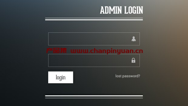 管理员后台登录表单界面设计PSD网页模板下载