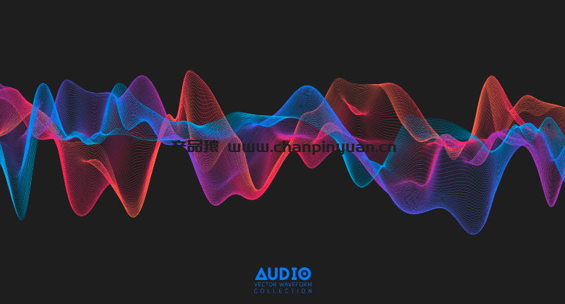 3D音频声波音乐脉冲矢量素材