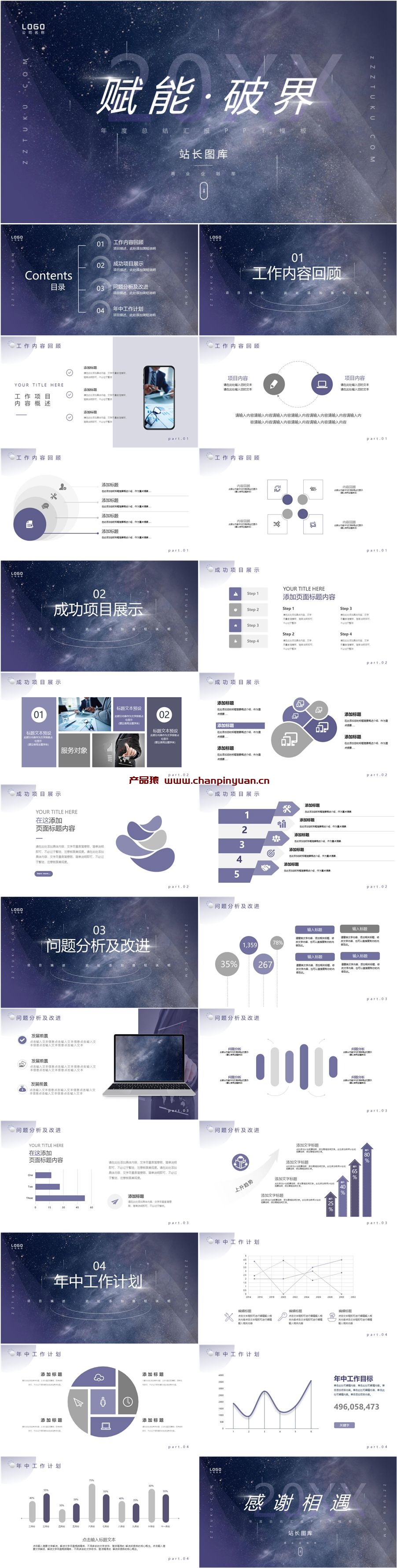 大气宇宙星空网络科技风PPT模板