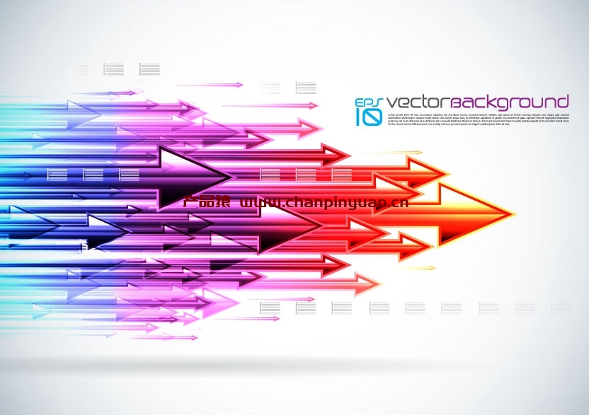 彩色箭头背景矢量素材下载