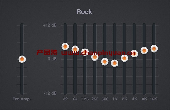 均衡器面板设计、滑动条设计PSD素材下载