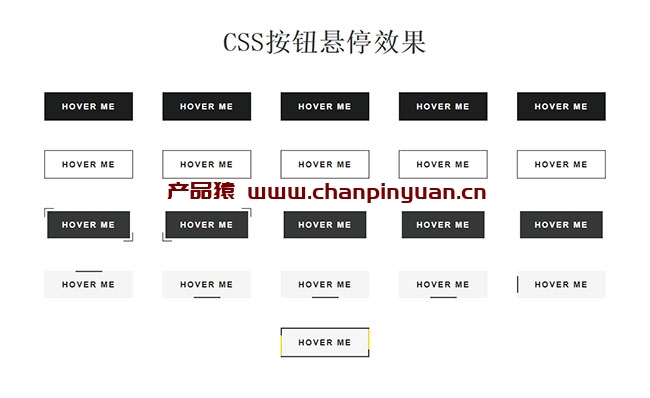 CSS3边框按钮鼠标悬停动画效果