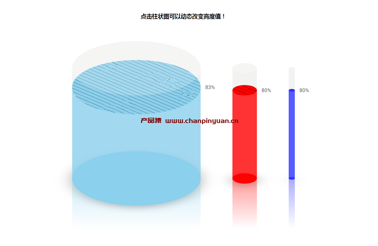 3D柱状图水箱特效