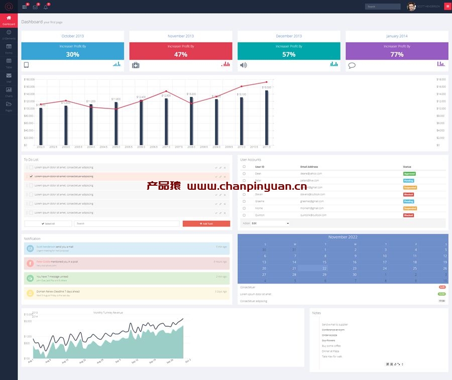 CMS管理系统后台模板/Atomios7风格cms后台网站模板