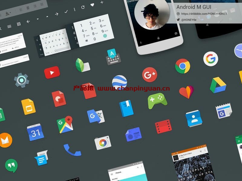 Android GUI Kit 界面Sketch模板