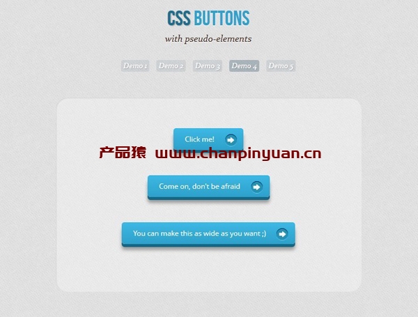 CSS3实现伪对象立体按钮效果