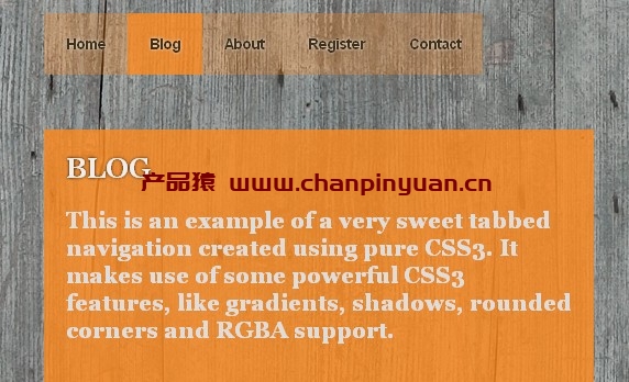 jQuery&CSS3导航标签切换效果