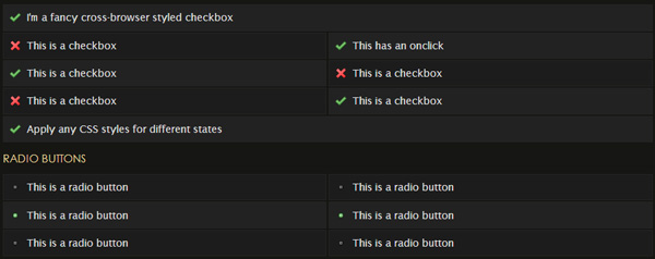 mootools实现checkbox和radiobox效果