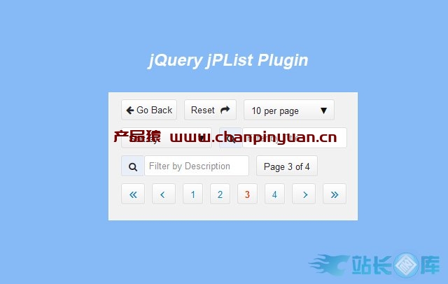 jQuery分页排序插件jPList