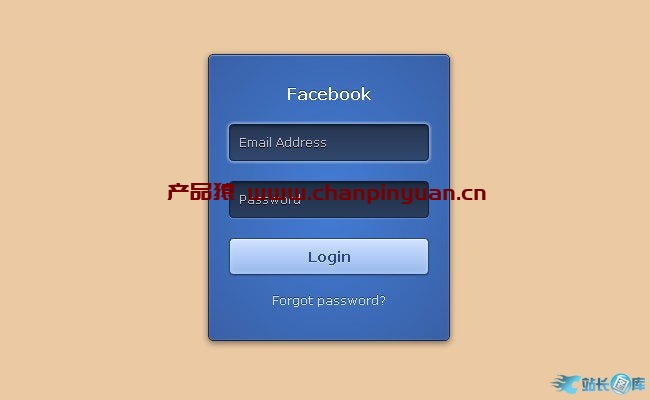 Facebook登录表单