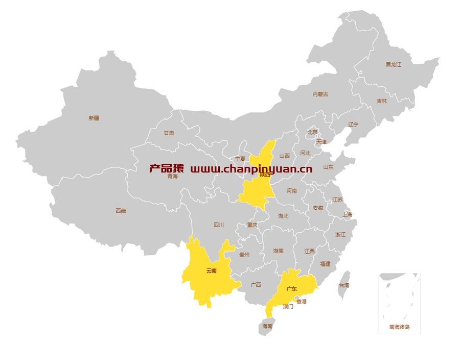 ECharts地图区域多个选择代码