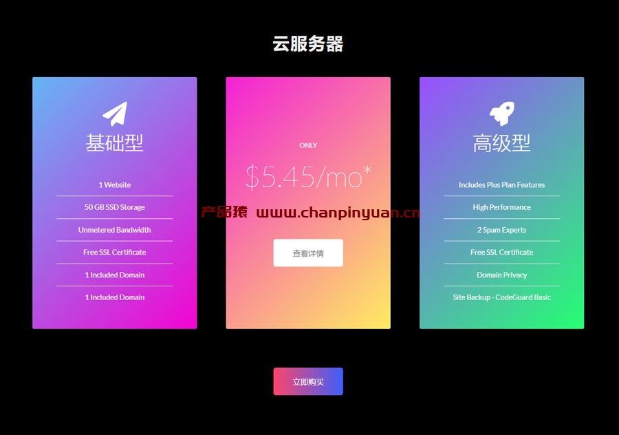 CSS3产品卡翻页UI效果